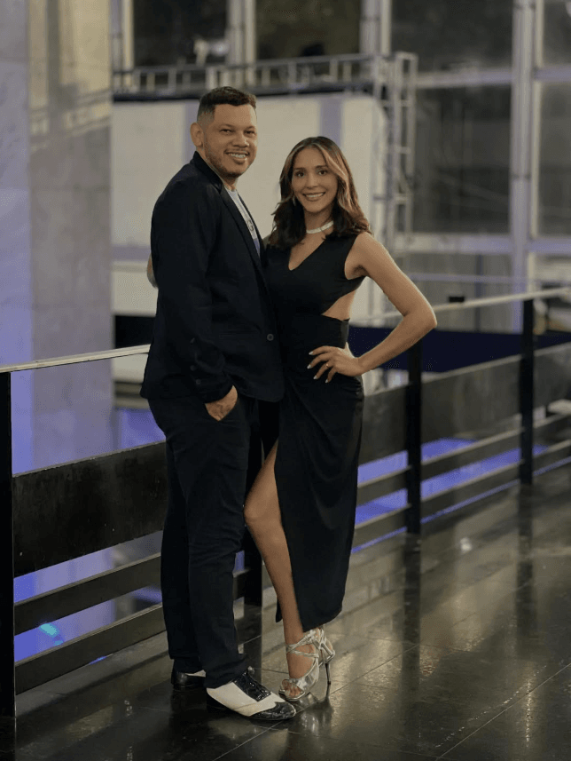 Evandro e Camila dançando
